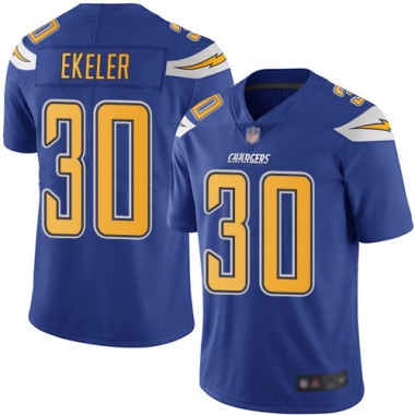 Los Angeles Chargers NFL Football Austin Ekeler Electric Blue Jersey Youth Limited  #30 Rush Vapor Untouchable->youth nfl jersey->Youth Jersey
